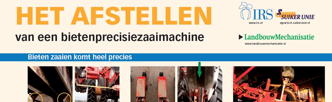 Poster over perfect onderhoud en afstelling mechanische precisiezaaimachine